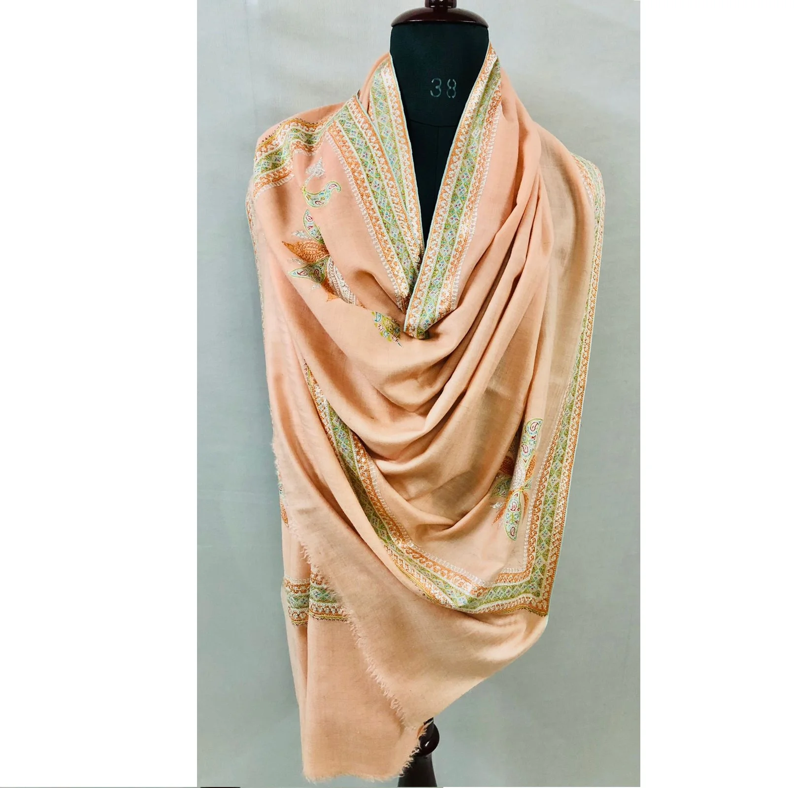 100% Pashmina shawl Handmade High Quality Wholesale Price Popular Elegant Long Pure Shawl Fashionable Unique Designer Embroidery