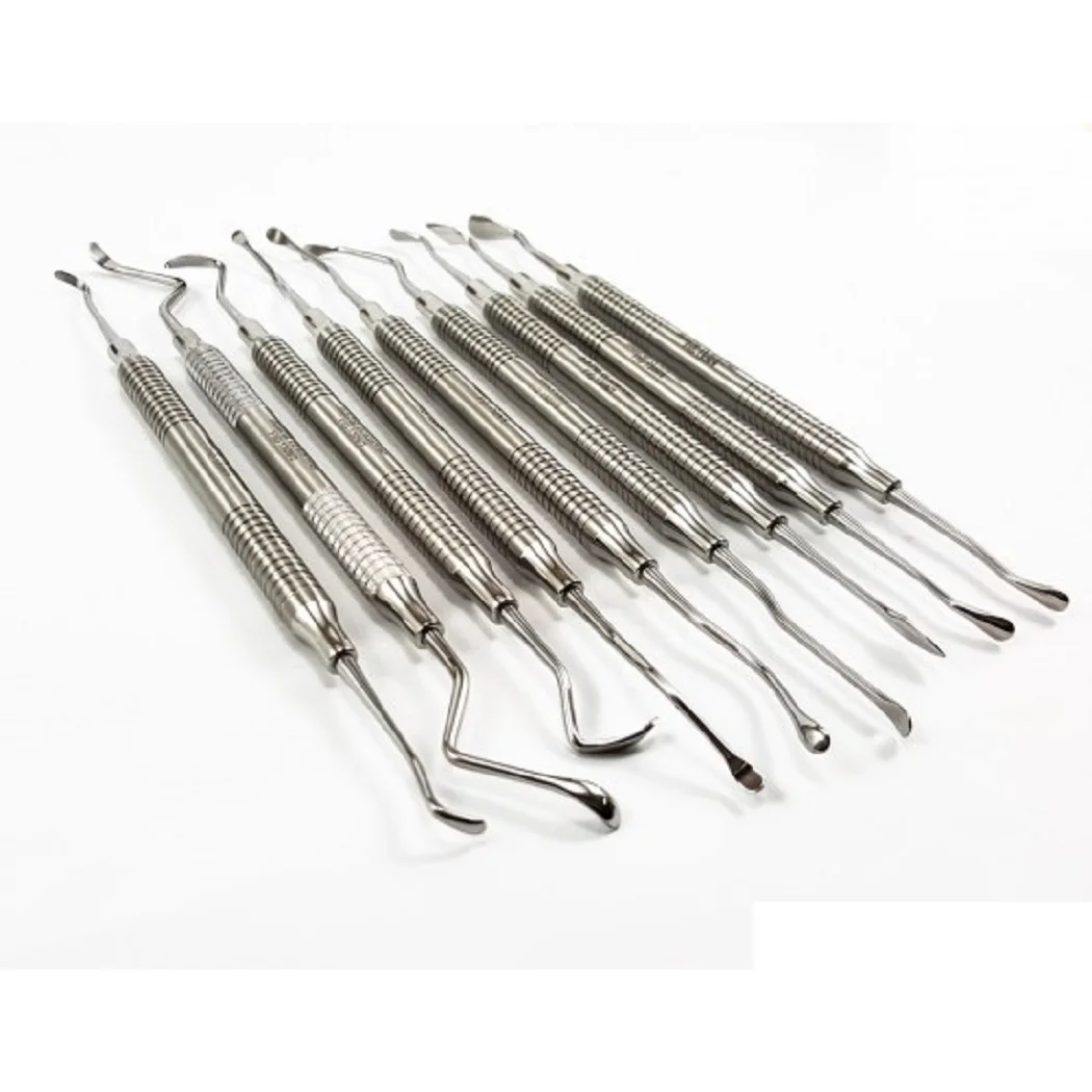 Sinus Curette Set 9 Pcs Set Made with high grade material Stainless Steel by Life Care Instruments