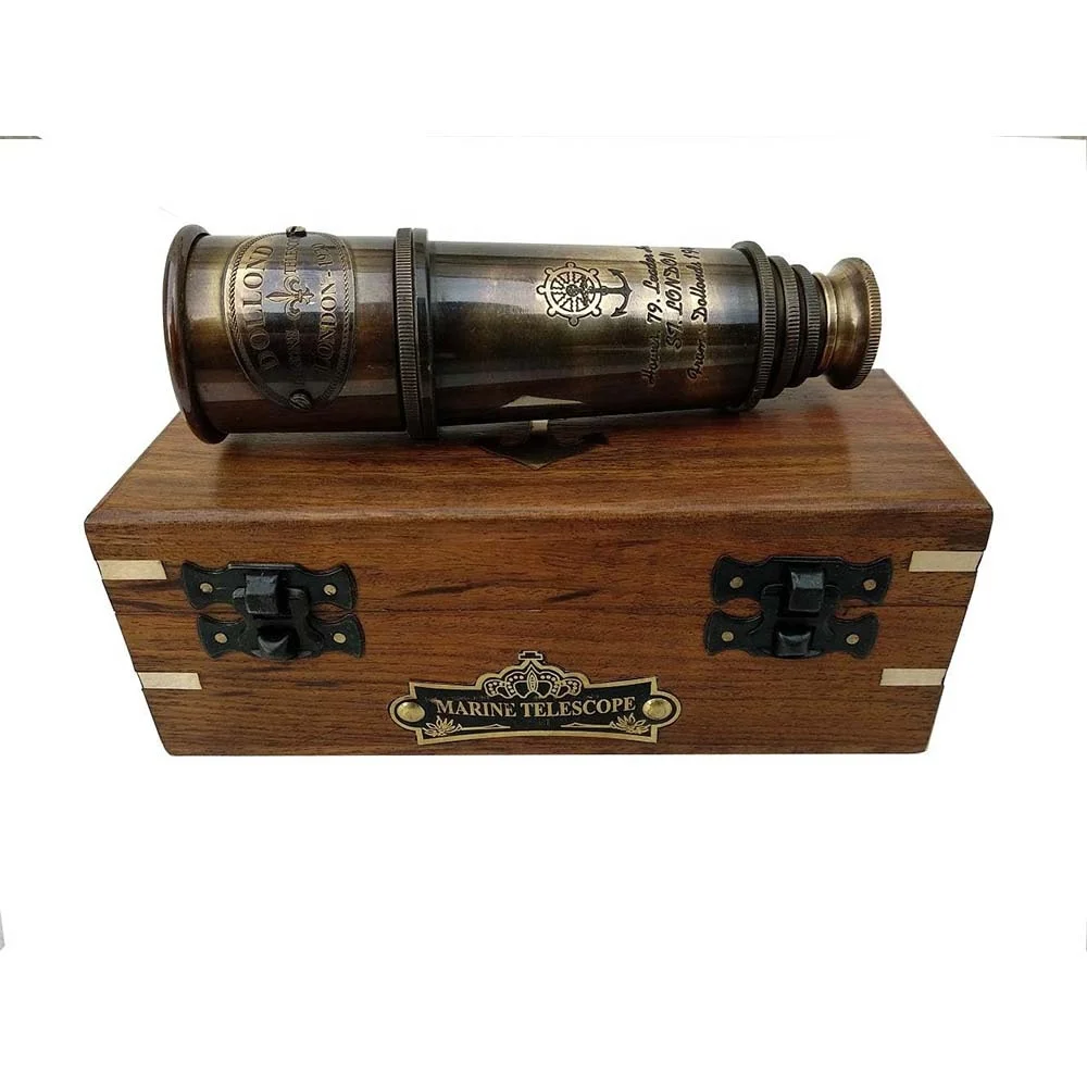 Antique Unique Vintage Telescope Table Decor Tripod Double Barrel Telescope Corporate Gift Groomsmen Gift Mens Gift