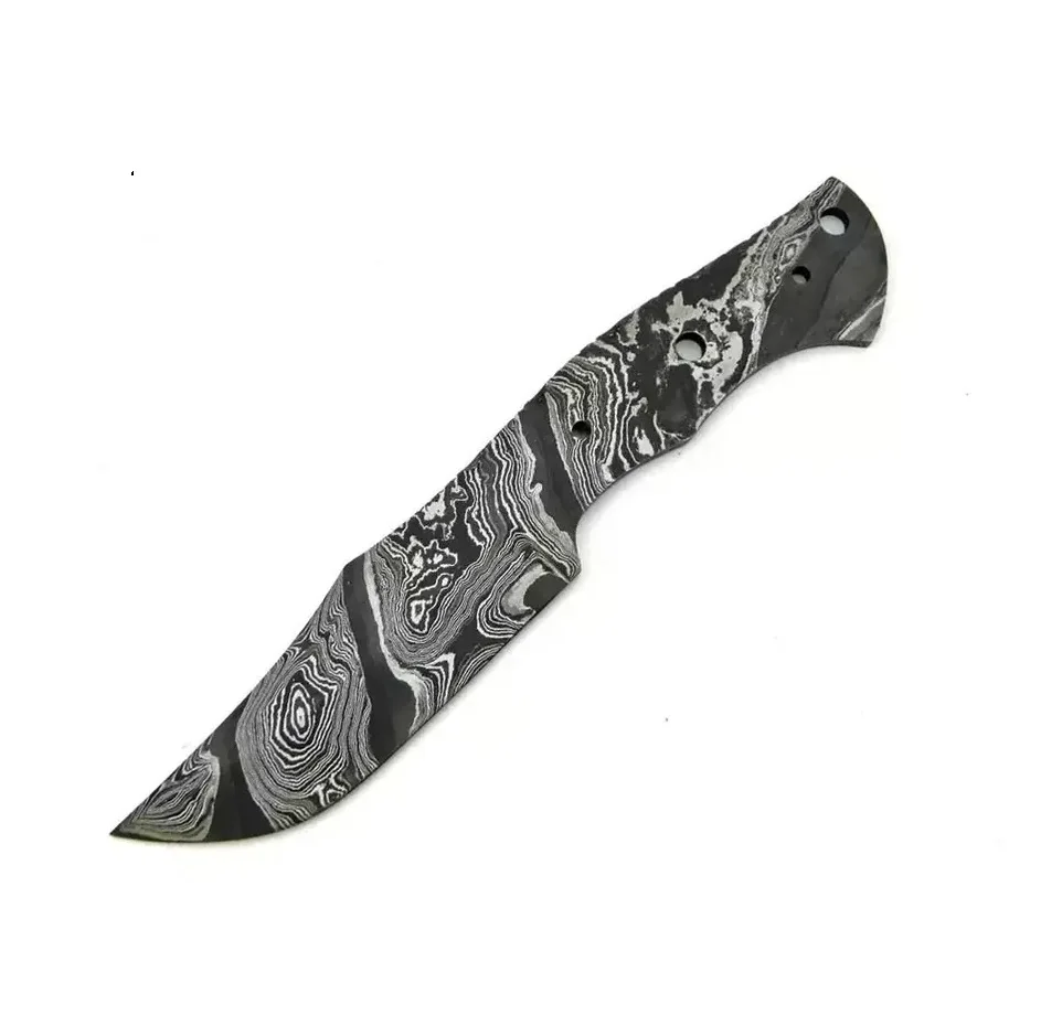 High Qaulit  Damascus Knife Blank Set Stainless Steel Hunting Knife Making Kits