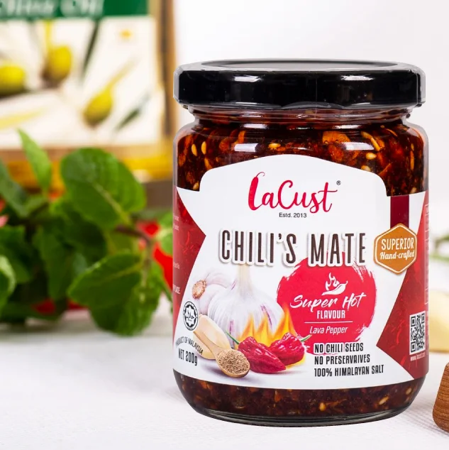 Wholesale Hot Chinese Chili Garlic Sauce Red Mason Shiny Jade Bottle Jade Bottle Chili Class Extra Spicy