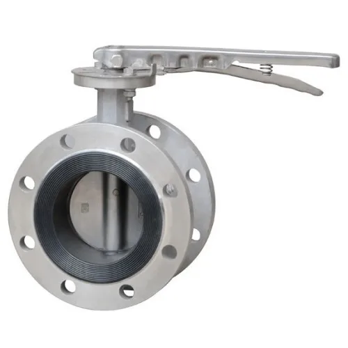 KEFA Stainless Steel PN16 DN125mm5in PTFE Lever Gearbox pneumatic electric Double Flanged Butterfly Valve