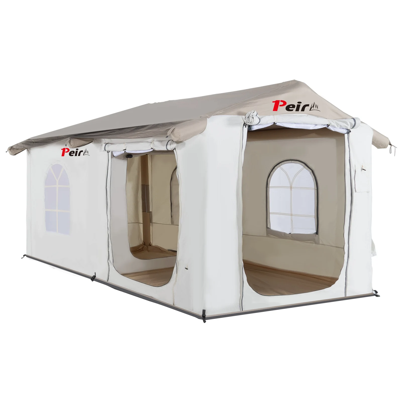 China Factory Cheap 6 Person Waterproof Breathable Portable Inflatable Family Camping Tent For Outdoor Hiking