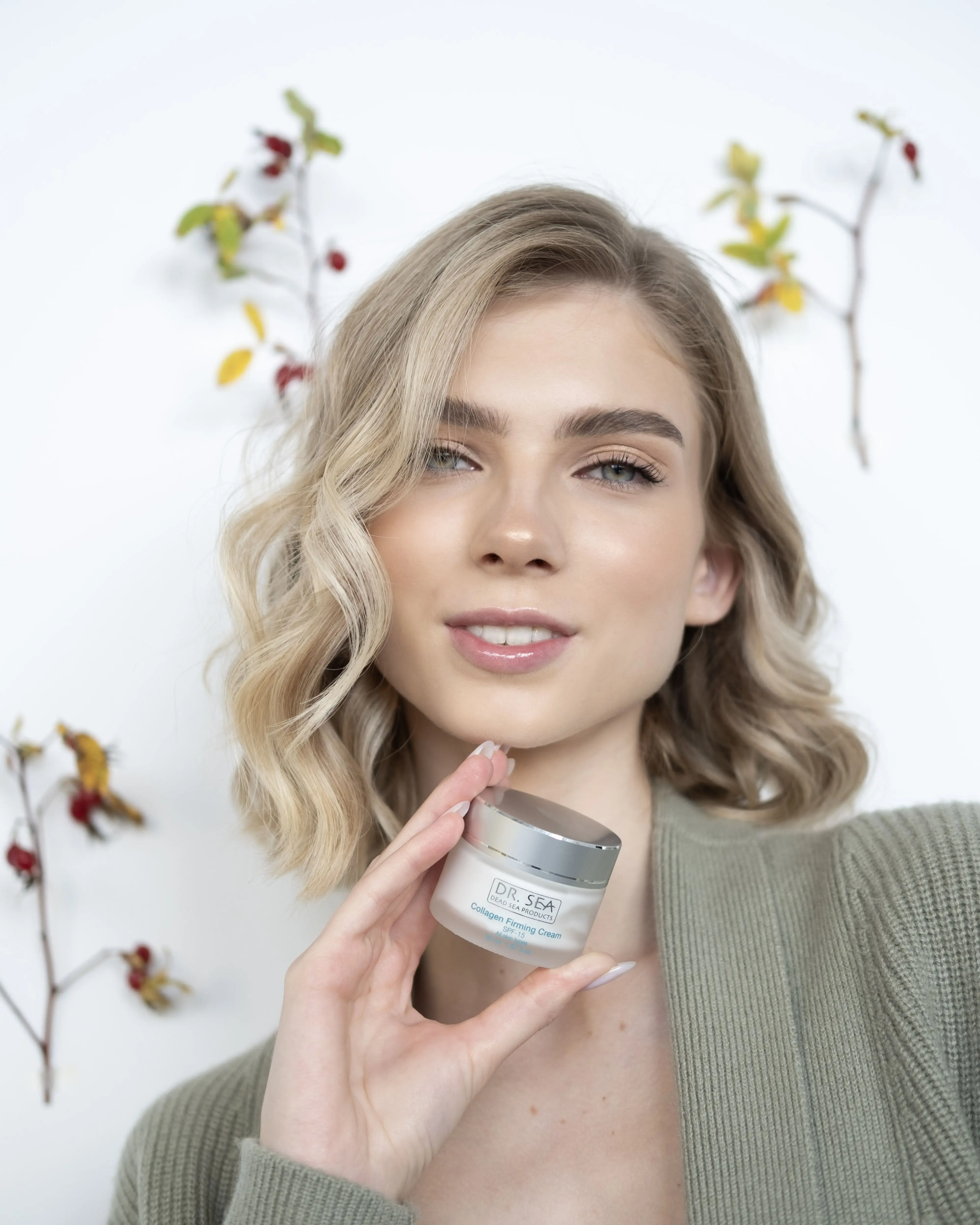 Dr. Sea Collagen Firming Cream SPF 15 - Lifting and Firming Cream with Vegetable Collagen & Dead Sea Minerals for All Types Skin