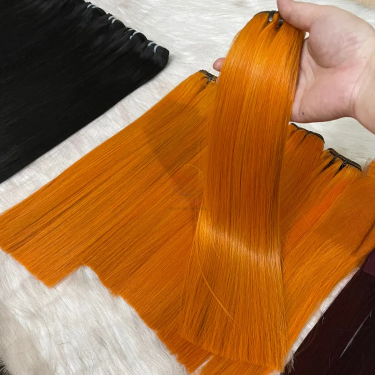 Double Drawn Short Asian Hair 100% Human Hair Virgin Cuticle Aligned South East Asian Hair Bone Straight