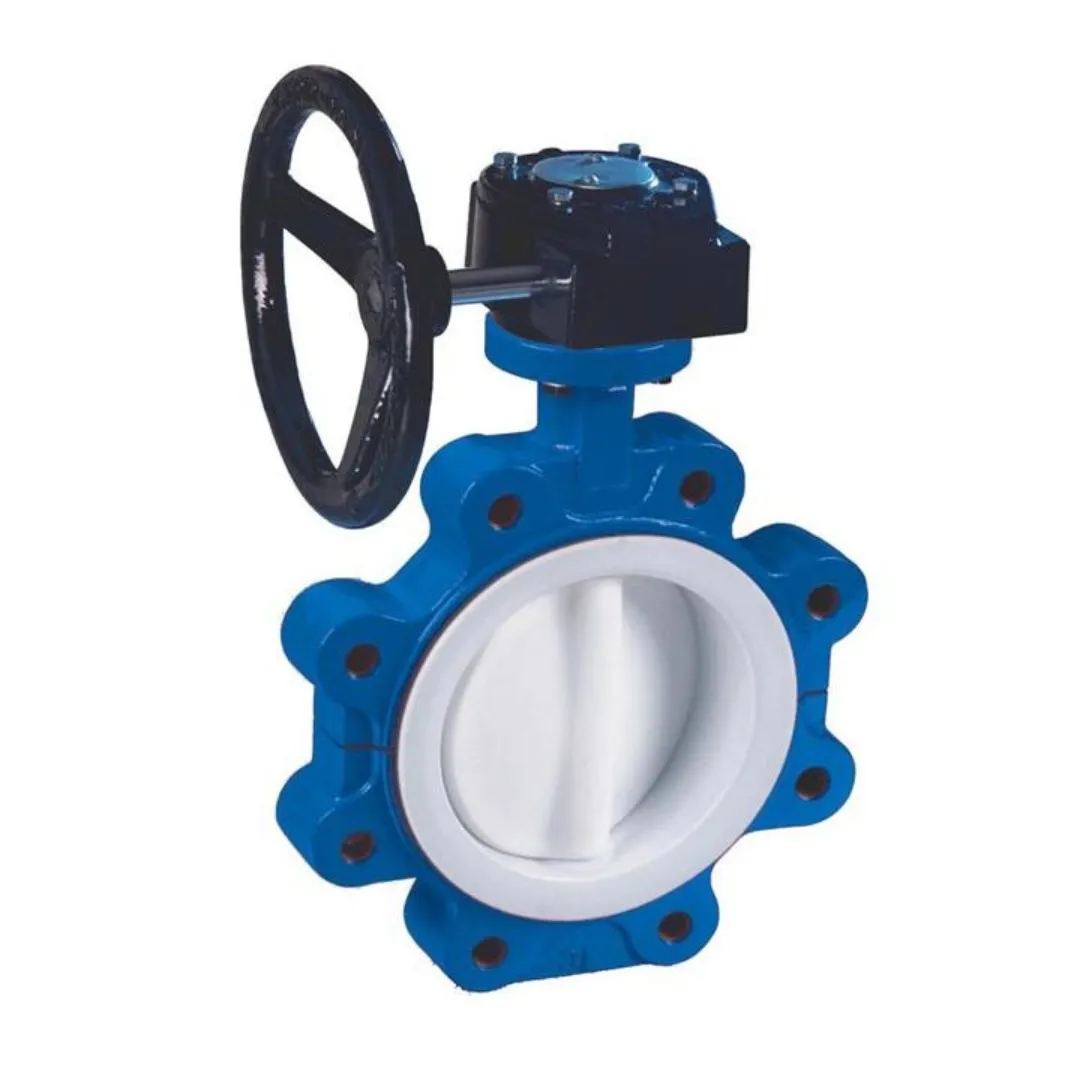 KEFA PN6 DN50 2inch PTFE Ductile Iron Lever Manual High Performance Lug Butterfly Valve