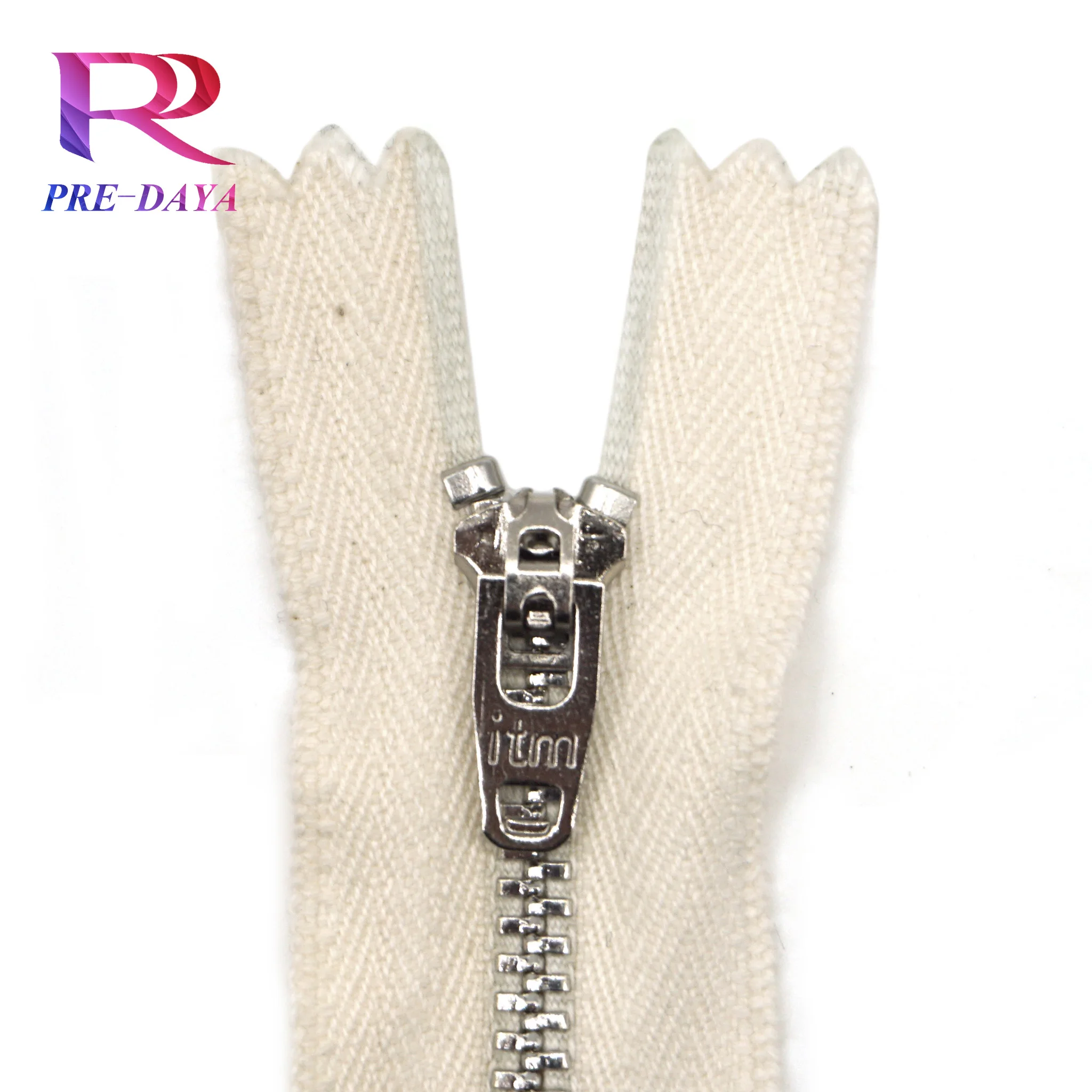 New Arrival Brass Zipper Functional For Jeans 4.5YG 10CM Cotton Zipper Closed end