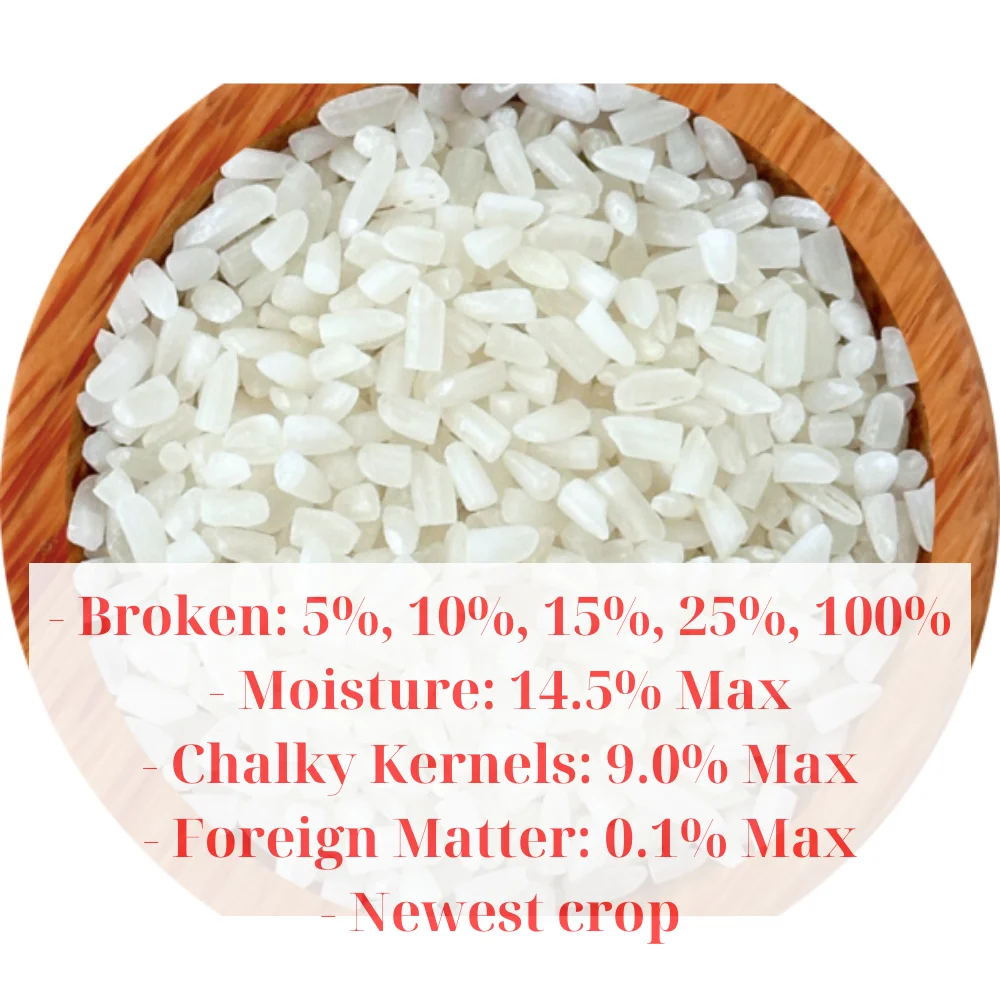 Wholesale Very Cheap Price Newest Crop Broken Rice 5% 10%, 15%, 25%,100% from Vietnam Rice Factory with International Standards