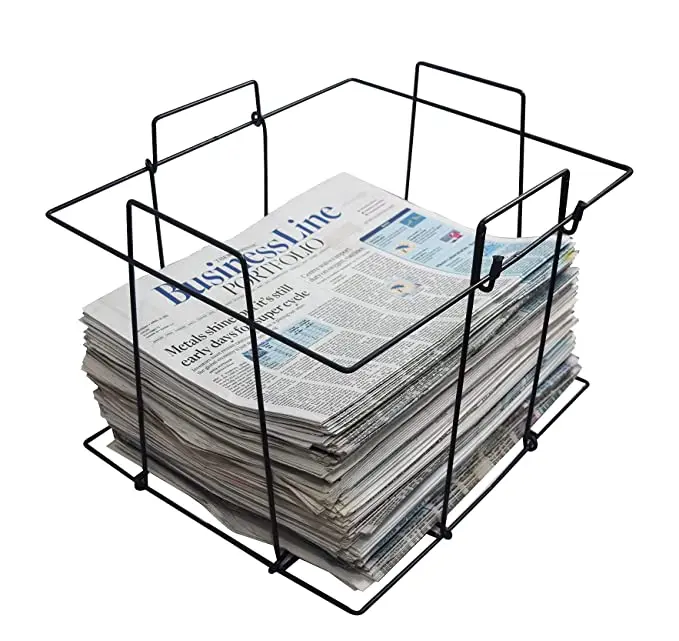 New Style Office Desktop Metal Customized Newspaper Stand Modern Design Metal Wire Countertop Magazine Rack & Holder In Hot Sale