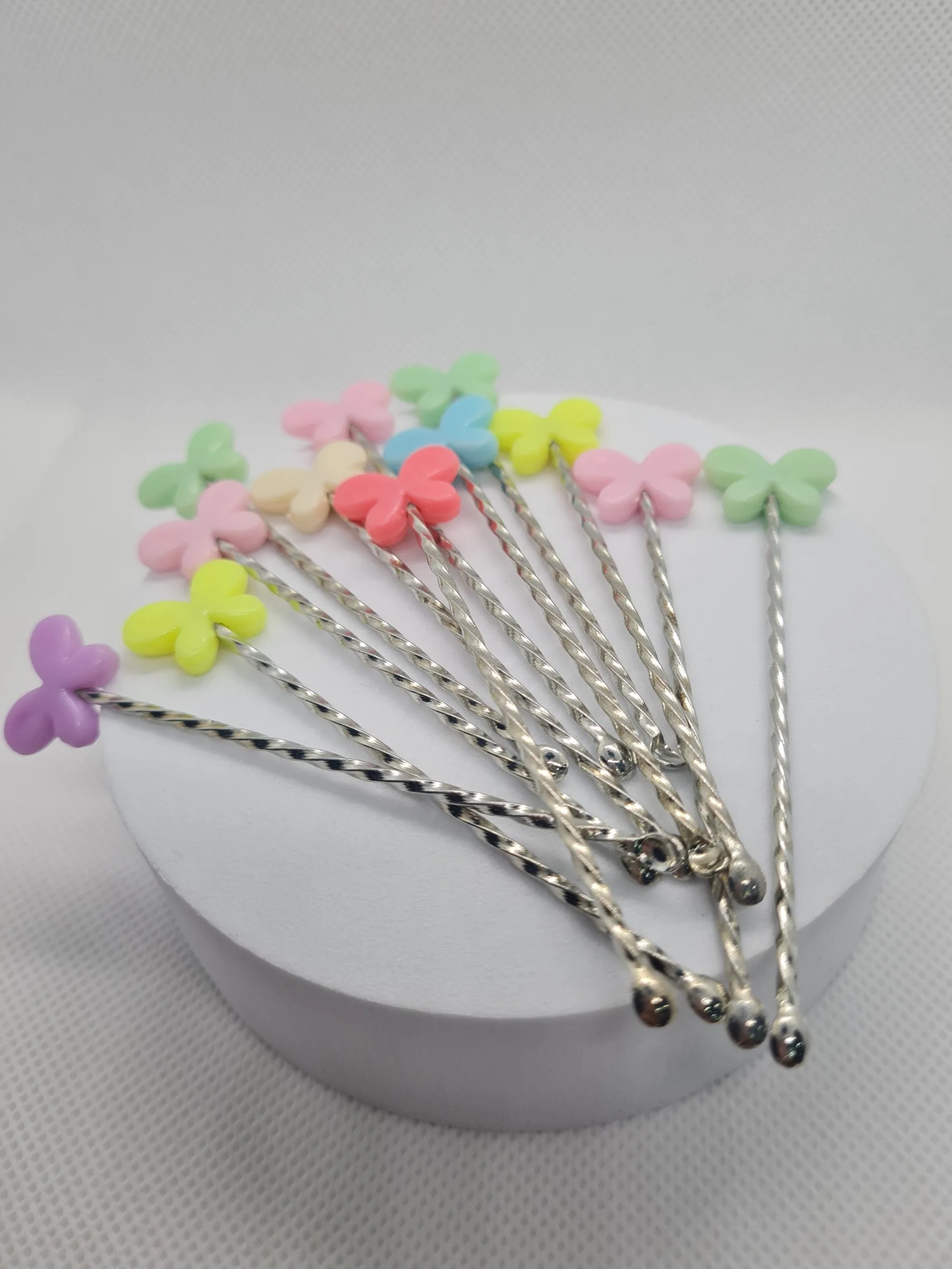 The Butterfly Multicolor Pattern Ear Cleaner Ear Soft Spiral Earwax Smart Safe Swab Removal Pick Set 12 pieces Ready To Ship