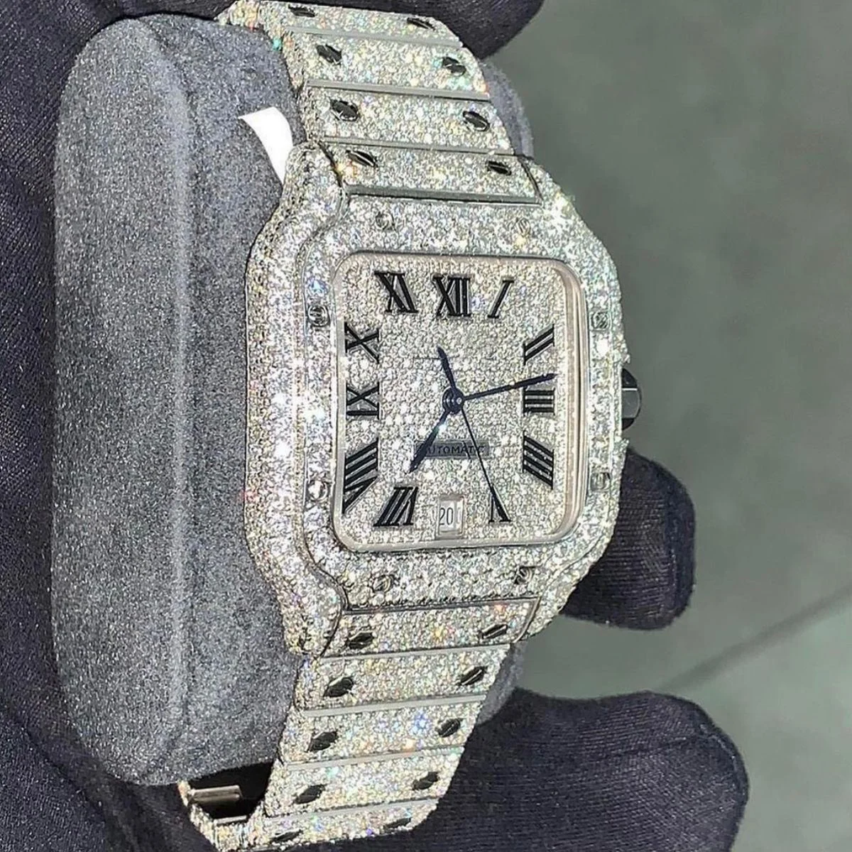 Ручной работы, Алмазный тестер VVS Moissanite, Алмазный обледенитель, роскошные механические часы