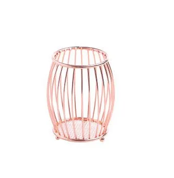 Pen holder for desk clip holder round table metal wire mesh pencil cup pen holder office supplies