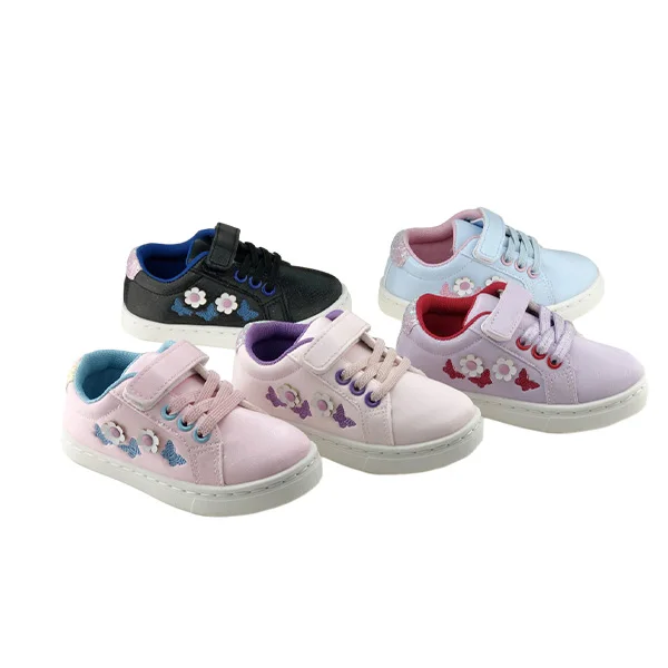 Hot selling sweet princess kids sneaker shoes for Girls and school students