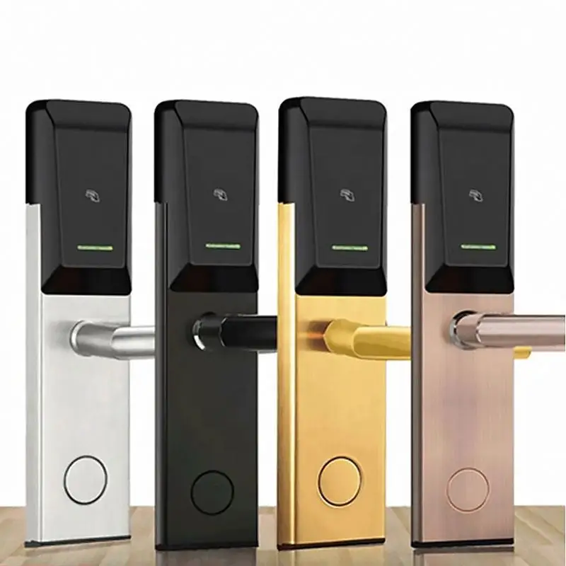low price High quality Security Electronic Card Key Smart Hotel Door Lock With RFID Management Software System