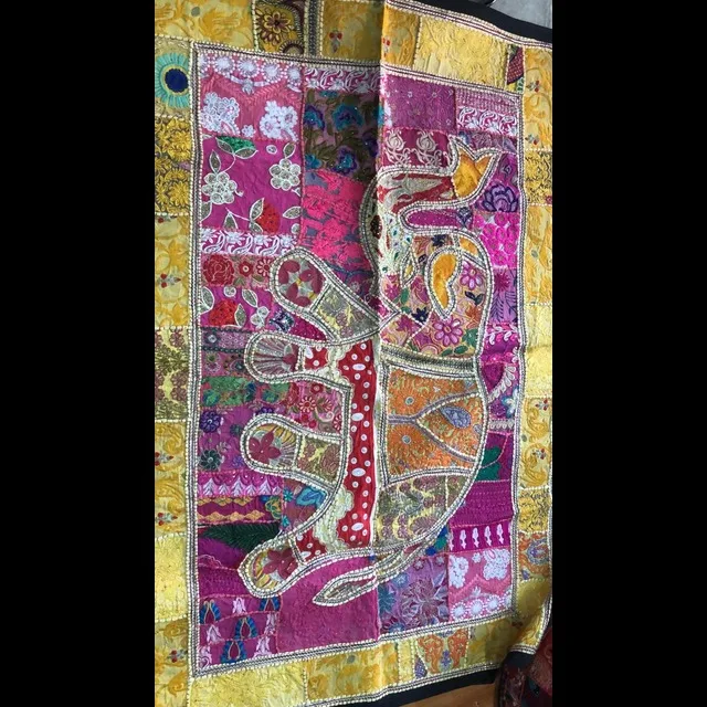 Wall Hanging Hippie Running Elephant Tapestry Home Decor Small Poster Home Decor Cotton Fabric Beautiful