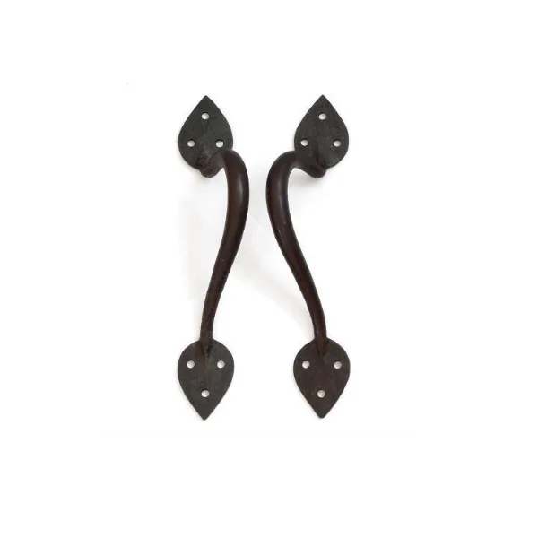 Set Of 2 Pcs Black Cast Iron Door Handle For Home Main Door Push Pull Handle Kitchen Bathroom Door Use