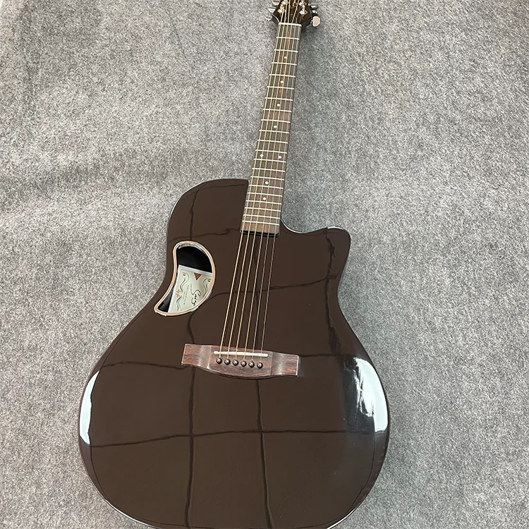 Wholesale Smiger carbon fiber guitar for fashion trend smooth feel solid top electric acoustic guitar with pickup