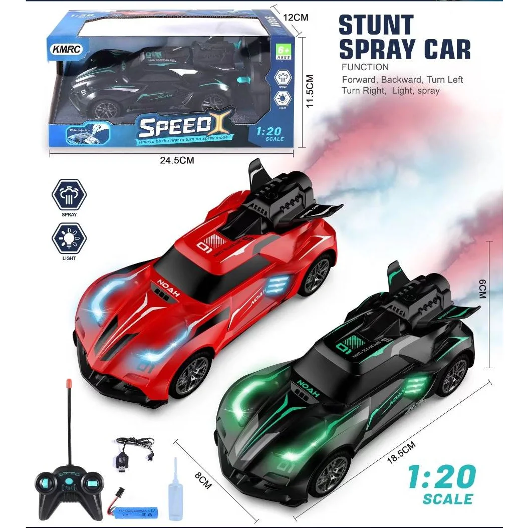 2.4G Radio Control Police Car Stunt Drift Racing Remote Control Toy 1:20 Rc Stunt Car With Light Spray