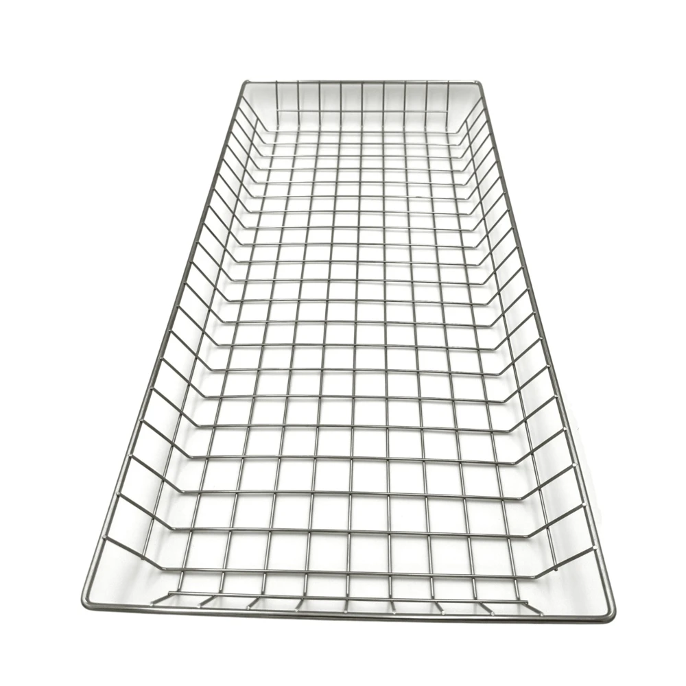 QNQ Customized Stainless Steel Floating Shelves Wire Storage Basket Handmade Rectangular Iron Wire Fancy Surgical Instruments