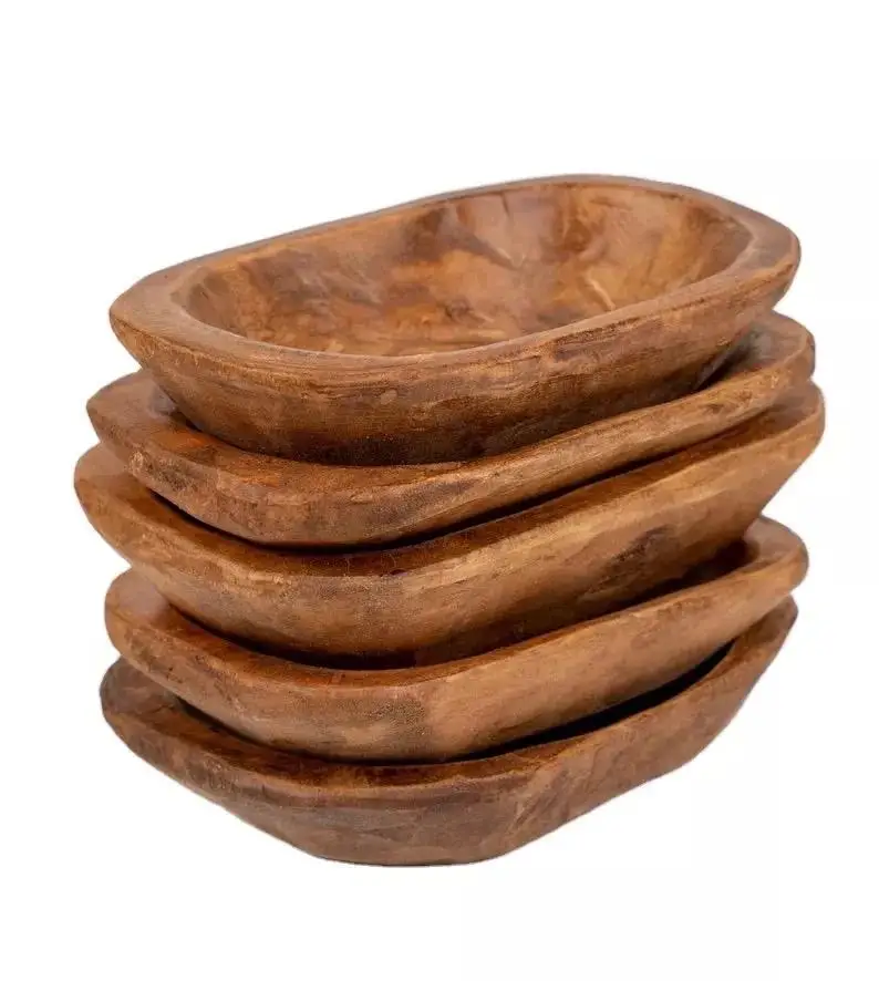 wooden dough bowl for soy wax candle  Hand Carved Scented Wooden Soy Wax dough bowl for wax candle