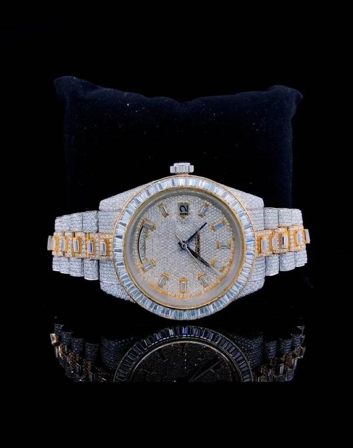 Индивидуально изготовленные алмазные часы со льдом, Роскошные Алмазные часы, часы с бриллиантами в стиле рэпера для подарка на день рождения