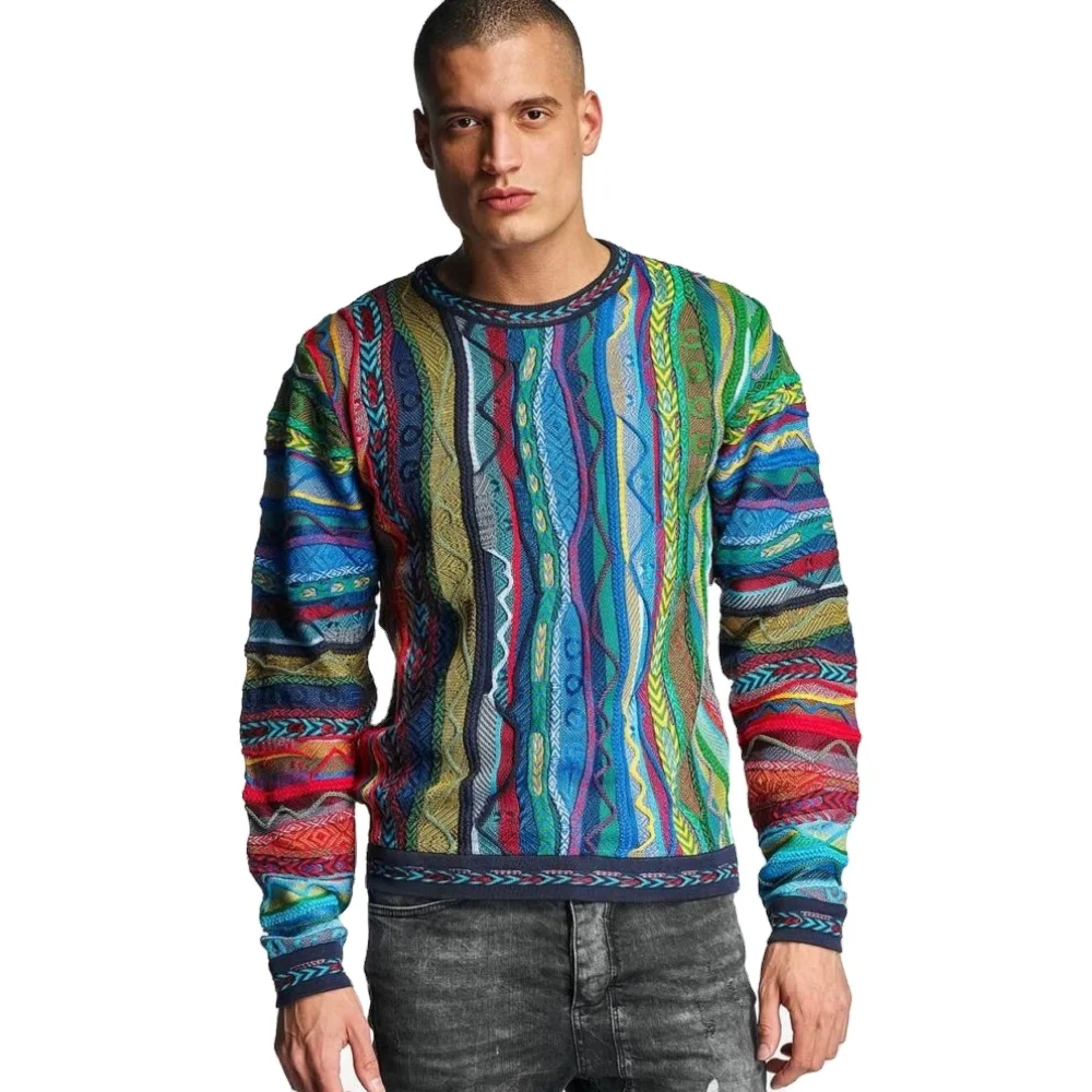 Made To Order 2024 Mens Oversized Casual Knitwear Custom Colors Cotton Ribbed Sweater High Quality Cheap Cost Made In Bangladesh