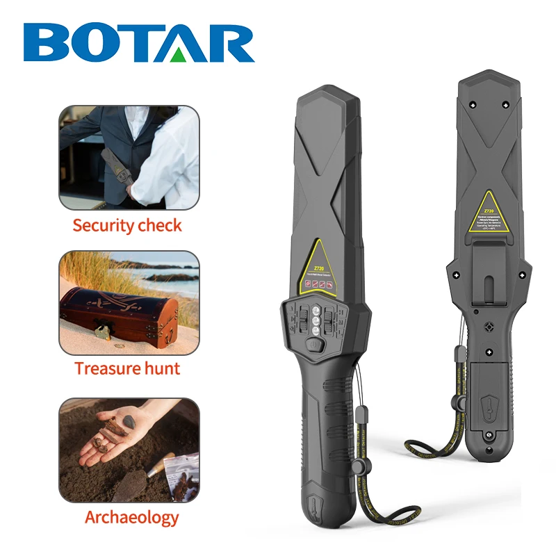 BOTAR portable  Hand Held Metal Detector Wand Vibrating Alarm HandHeld Security Metal Detector