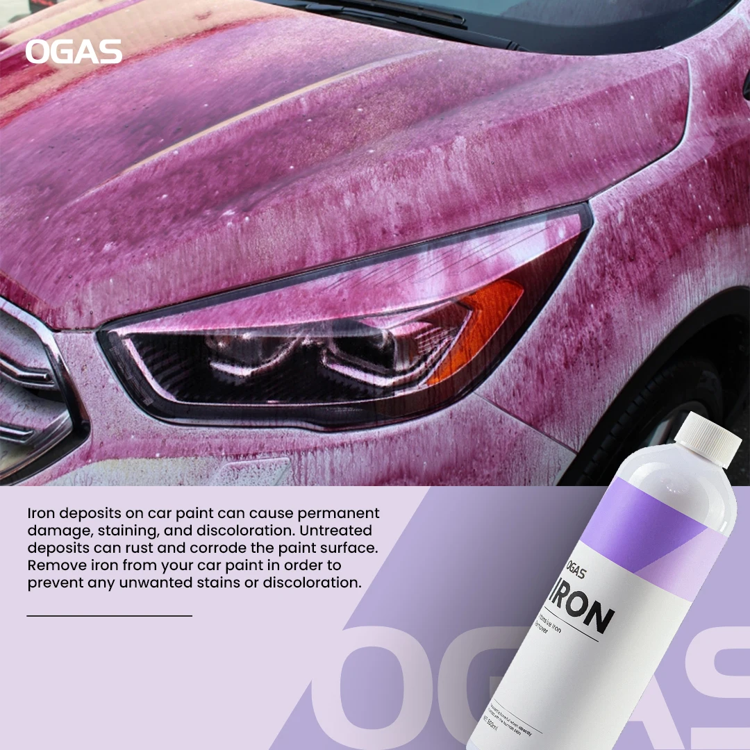 OGAS Iron - Iron And Rust Remover Spray for Car Detailing  Removes Iron Particles in Car Paint Motorcycle RV & Boat rust remover