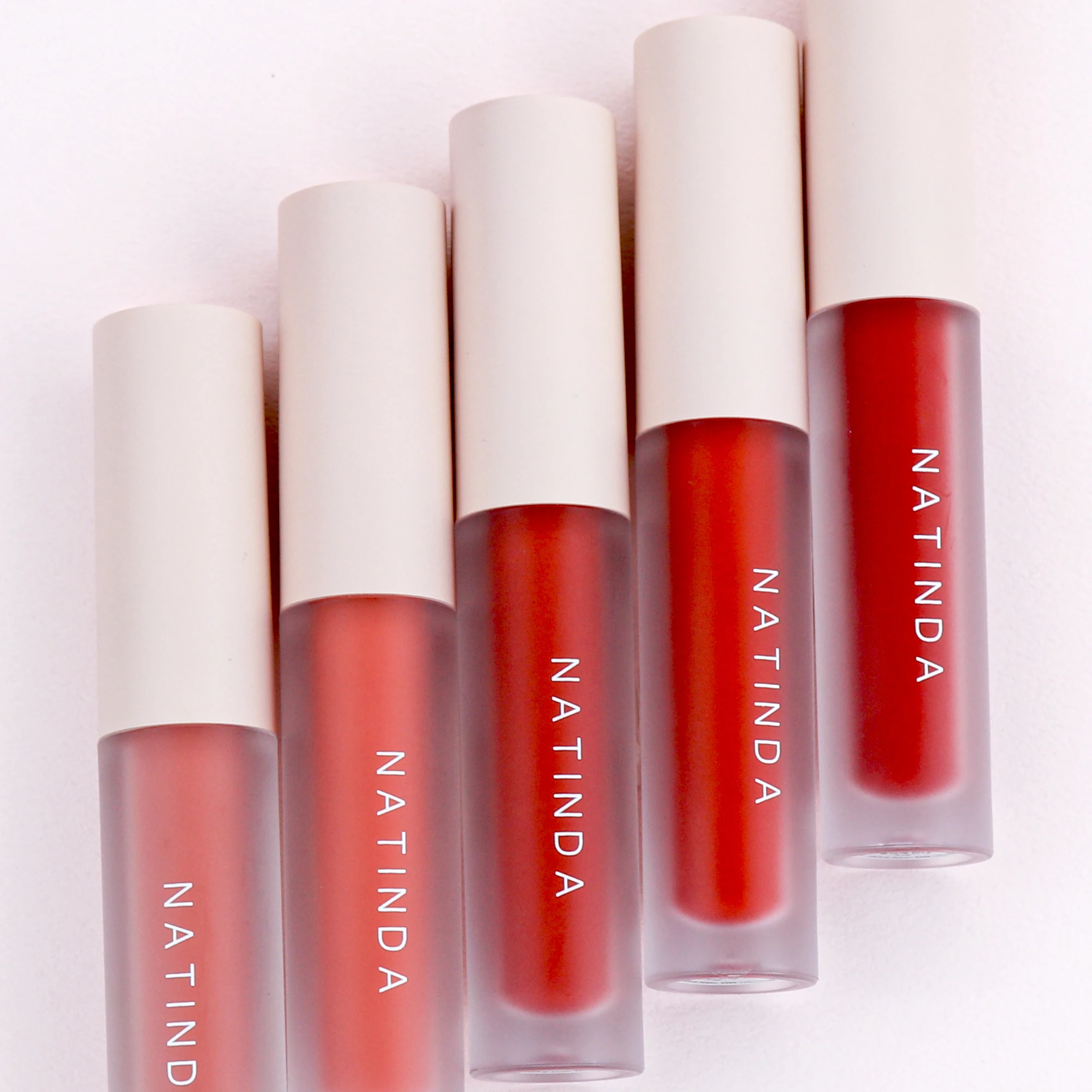 NATINDA Matte Velvet Tint High Color Fixing Tint Long Lasting and Shimmer Silky Private label Liquid Lip Tint
