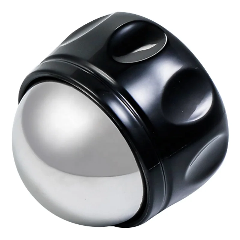 stainless steel cryo ball deep muscle massage handheld therapy black cold massage ball