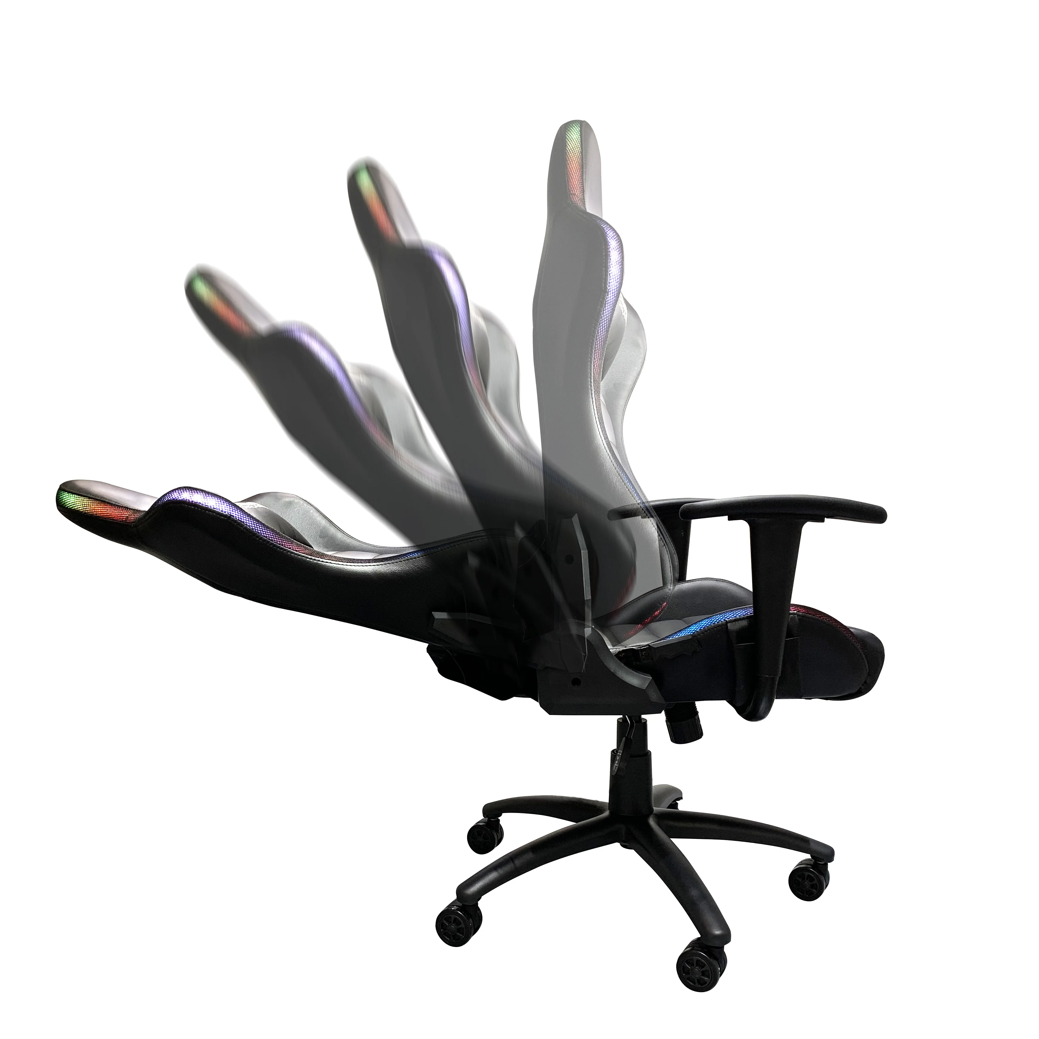 Dragon War logo RGB light massage 4d armrest gamer gaming chair with remote control