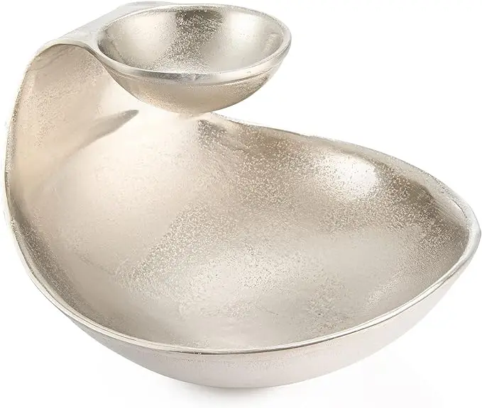 Unique Design Dry Fruits Serving Bowl Solid Metal Trays For Festive Party Restaurant And Hotel Chip And Dip Bowls Cheap Price