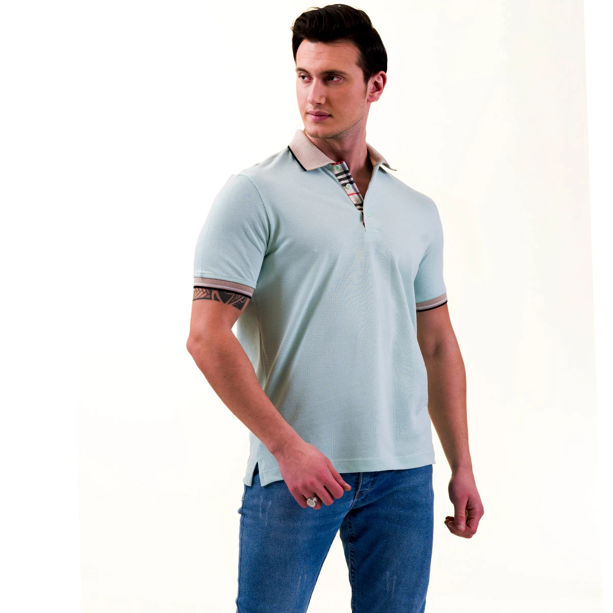 Wholesale High Quality Plain Casual Golf Custom Logo Simple Polo Shirt For Men 95% cotton 5% Lyra Logo made in Turkiye