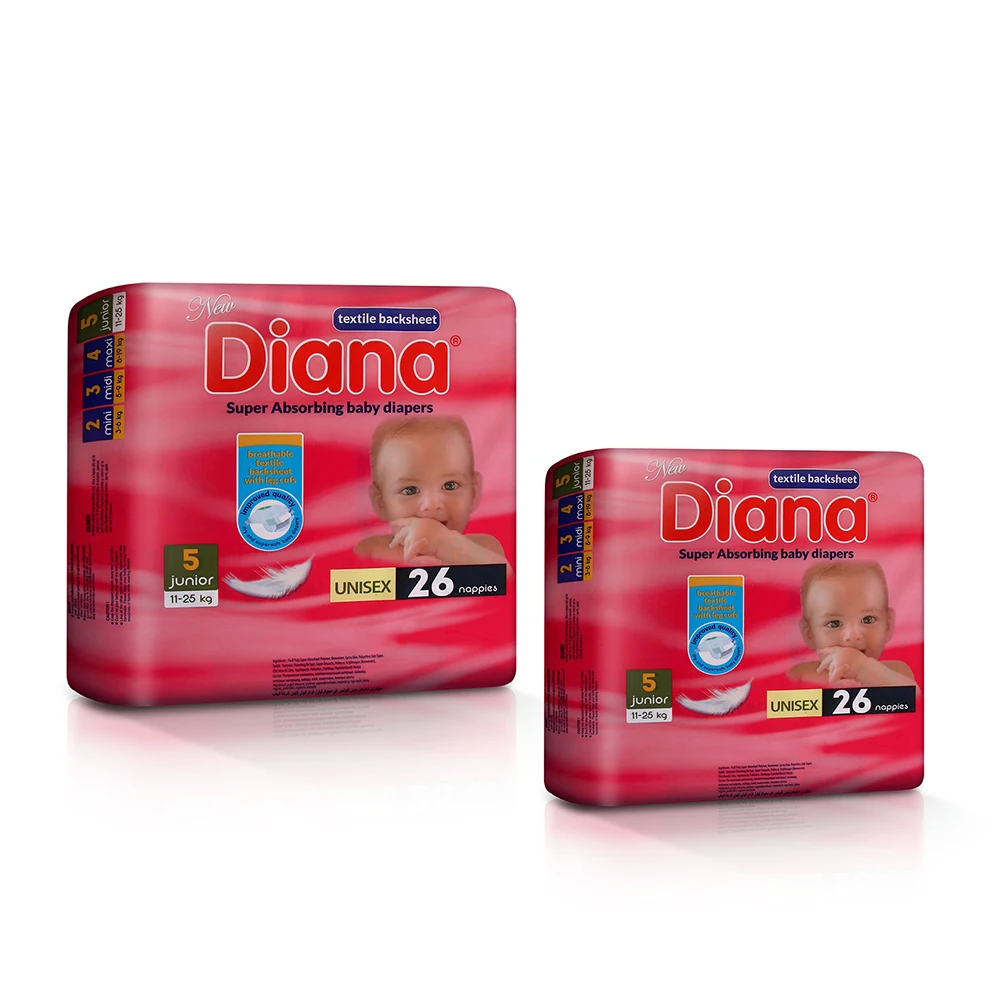 Лидер продаж новые органические супервпитывающие детские подгузники Diana Junior от 11 до 25 кг 26 подгузников по хорошей цене