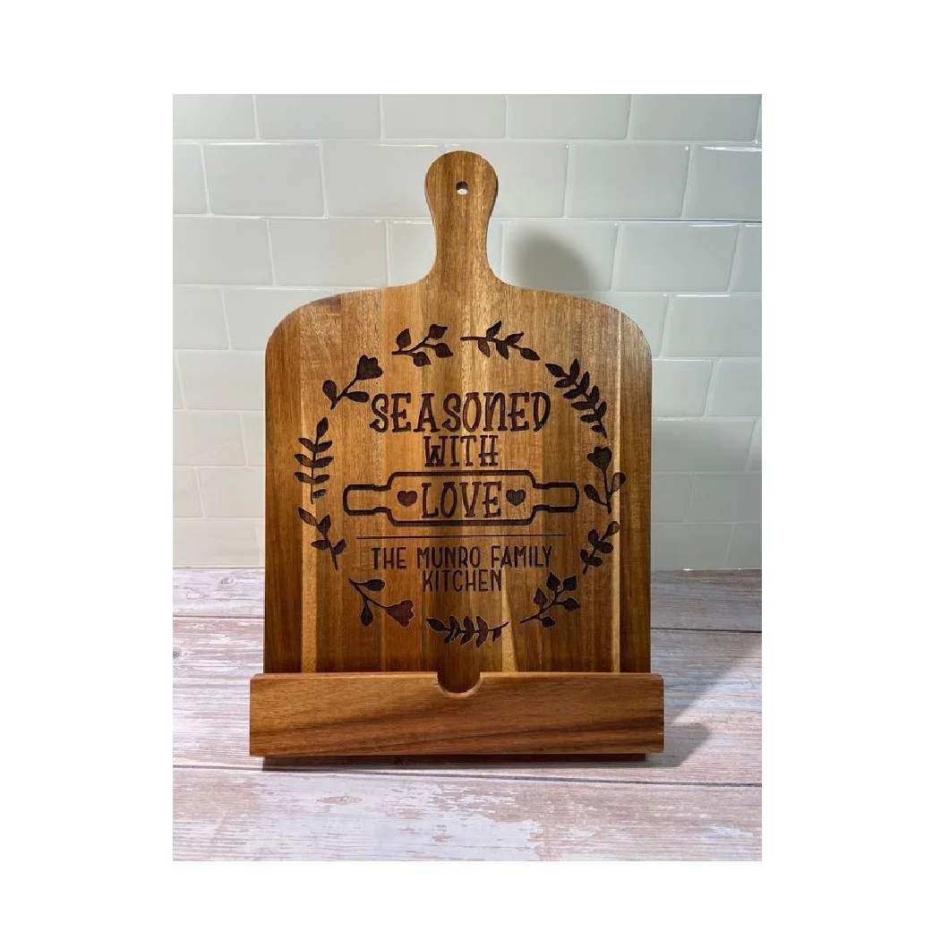 Foldable Recipe Book Stand Wooden Frame Reading Bookshelf Tablet Pc Support Stand