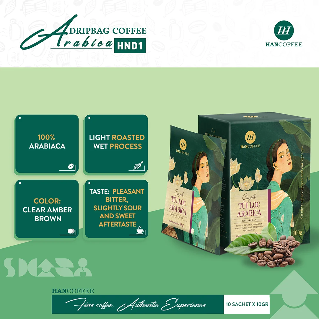 Vietnam	Standard Exclusive Arabica Drip bag Coffee Original Equipment Manufacturing High Quality Coffee Bag Eco-friendly Coffee