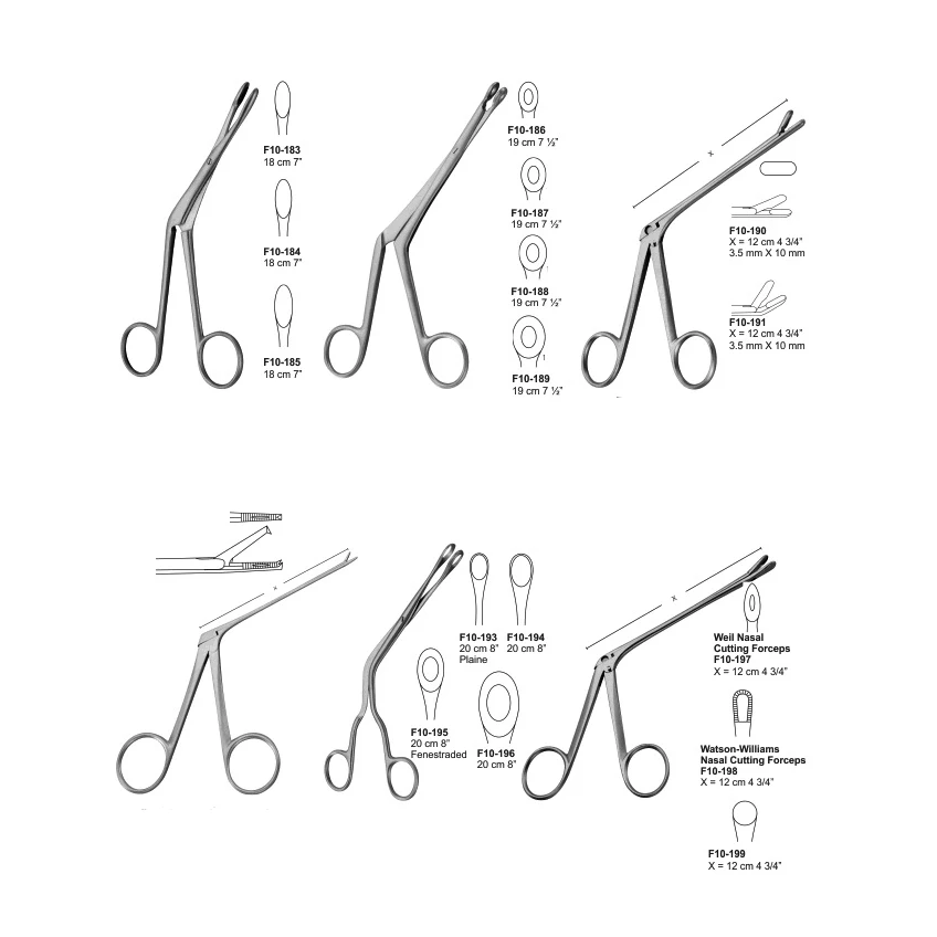 Heymann nasal dressing forceps 18cm 7' bruenings nasal cutting forceps 19cm luc nasal cutting forceps 20cm 8'