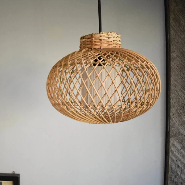 Hanging Lampshades Lamps Vintage Pendant Lights Chandeliers Kitchen Rattan Bamboo Natural Restaurant Coffee Shop Decor Indoor