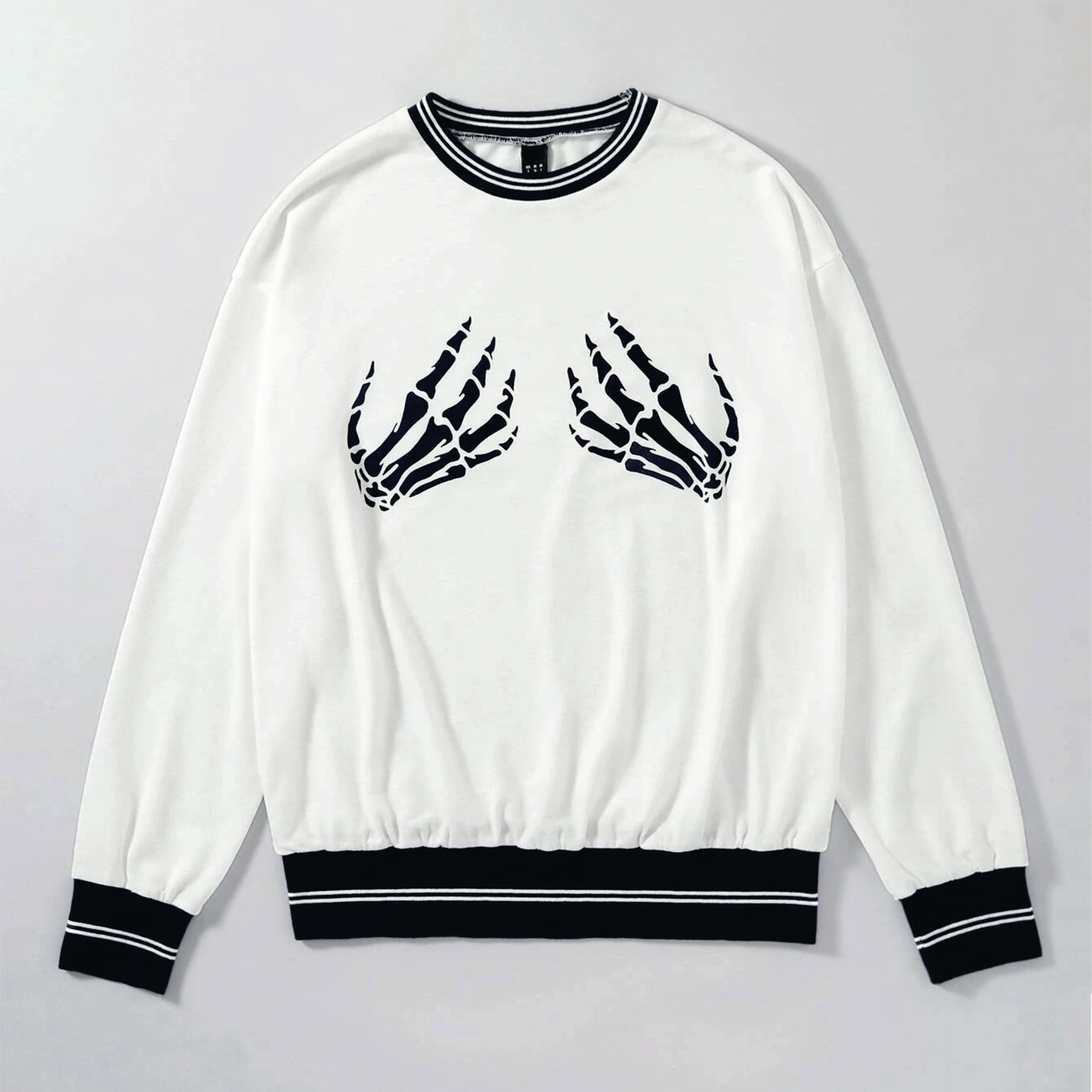 Loose Fit Crewneck 80% Cotton 20% Recycled Polyester Fleece Ribbed Cuffs and Hem Peach Women Sweatshirt