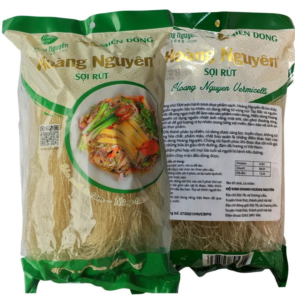Vermicelli Yarn-retracted Arrowroot Vietnamese Vermicelli Bulk Sale Famous Brand Food OCOP Bag Vietnam Manufacturer