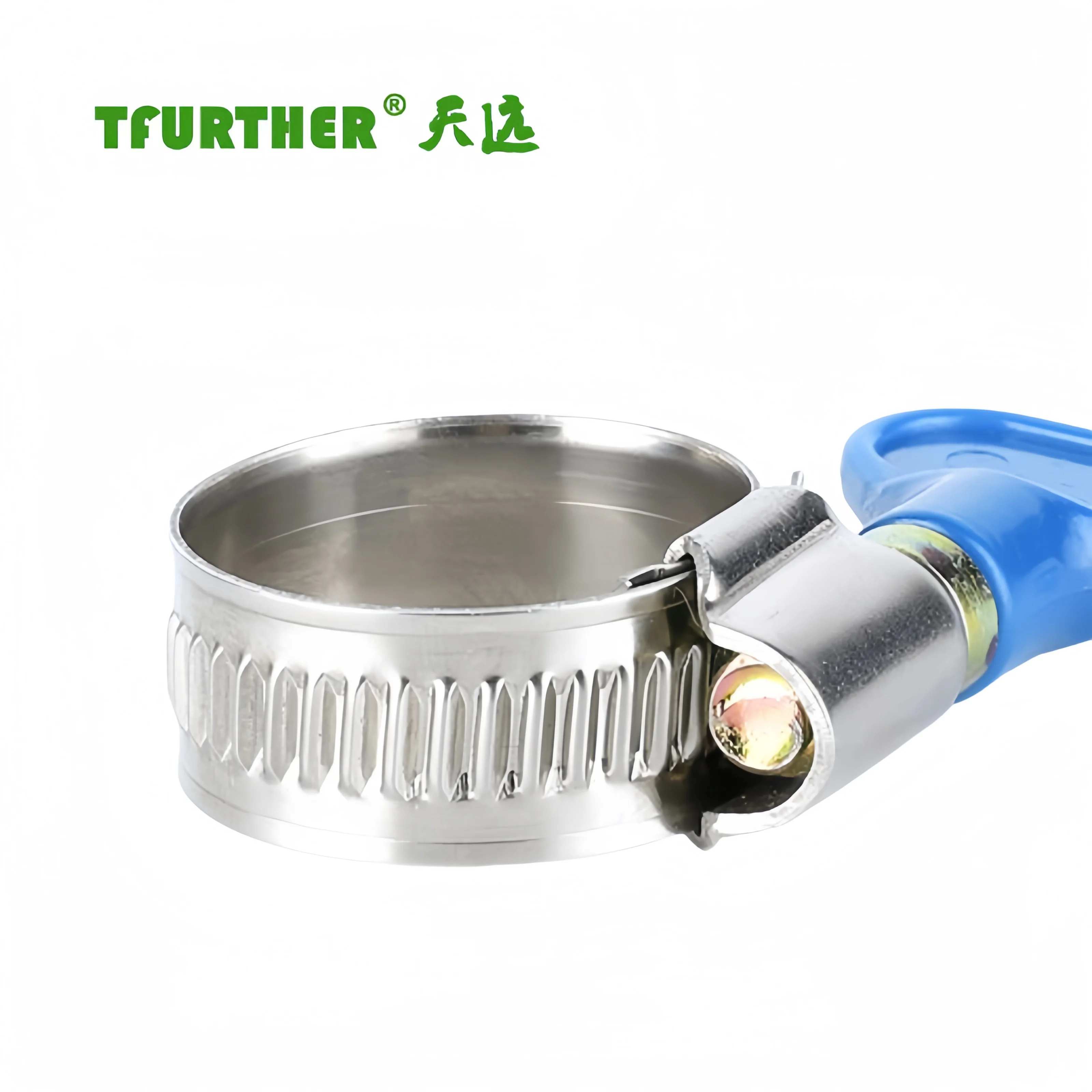 2024 German 201 material Stainless steel Butterfly with plastic handle hose clamps