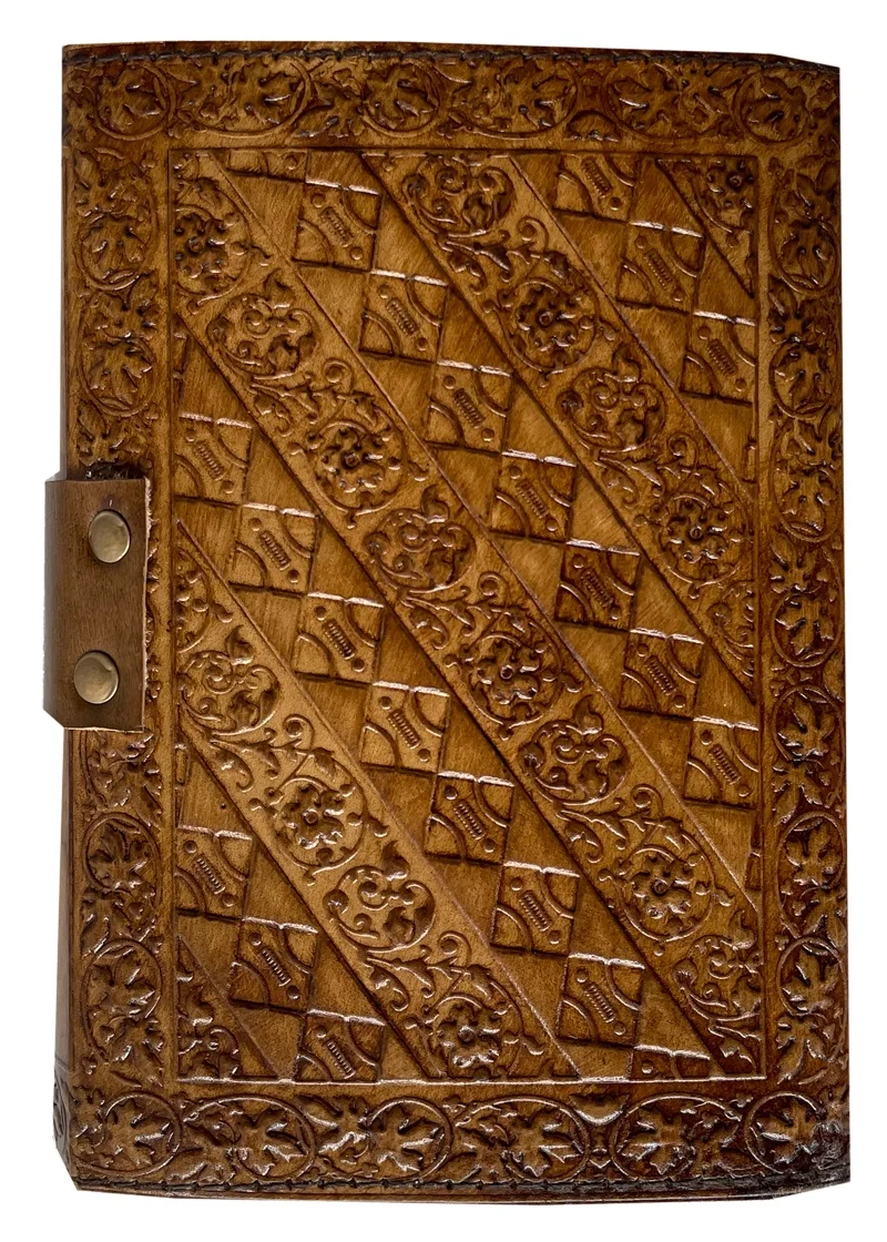 Handmade Buddha Leather Journal Vintage Bound Sketchbook Antique Deckle Edge Old Paper Notebook Leather Journal Writing Note