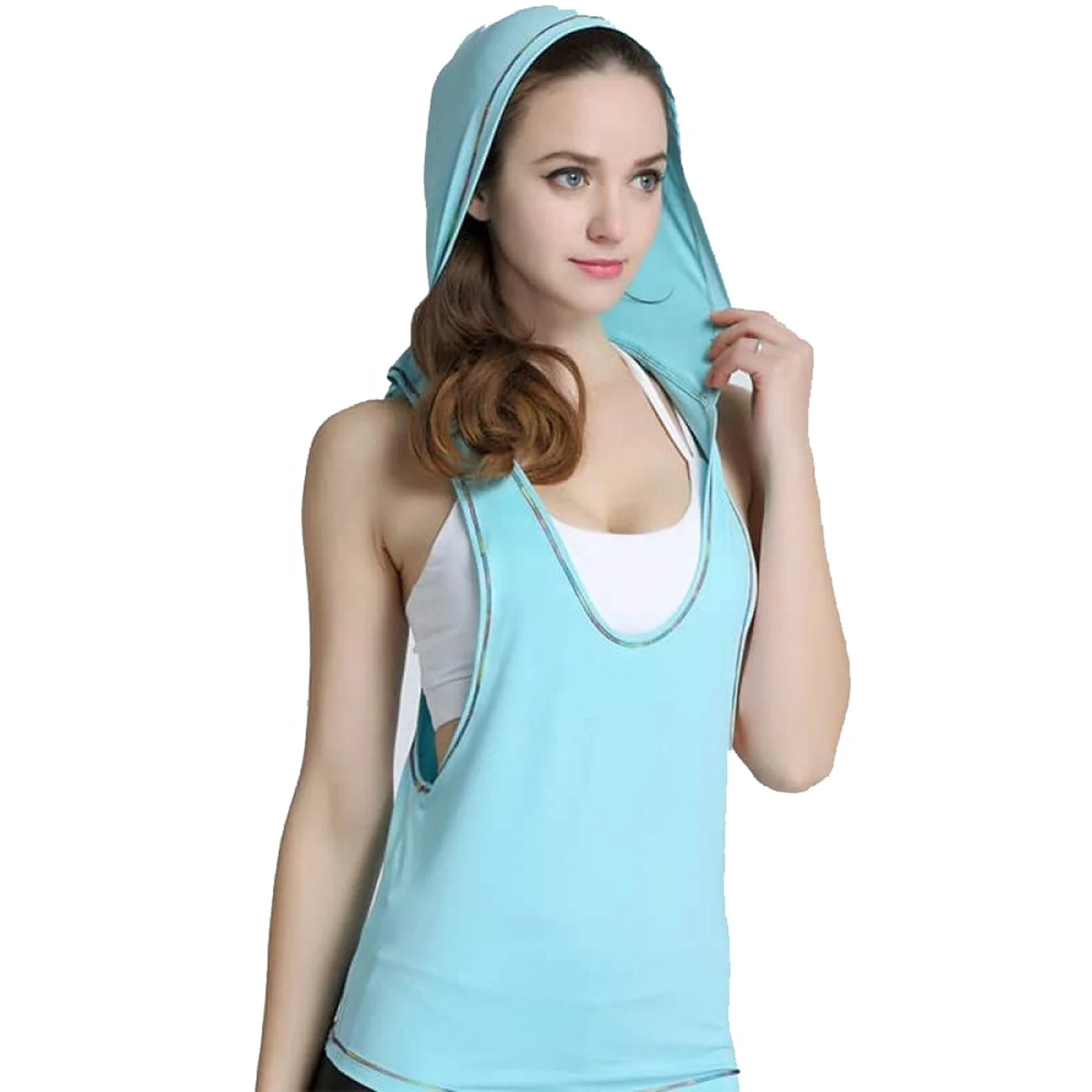 Summer Custom Logo Print Fitness Gym Sporty Sports Sportswear Woman Sleeveless Tops Cotton O-neck Tank Top For Women
