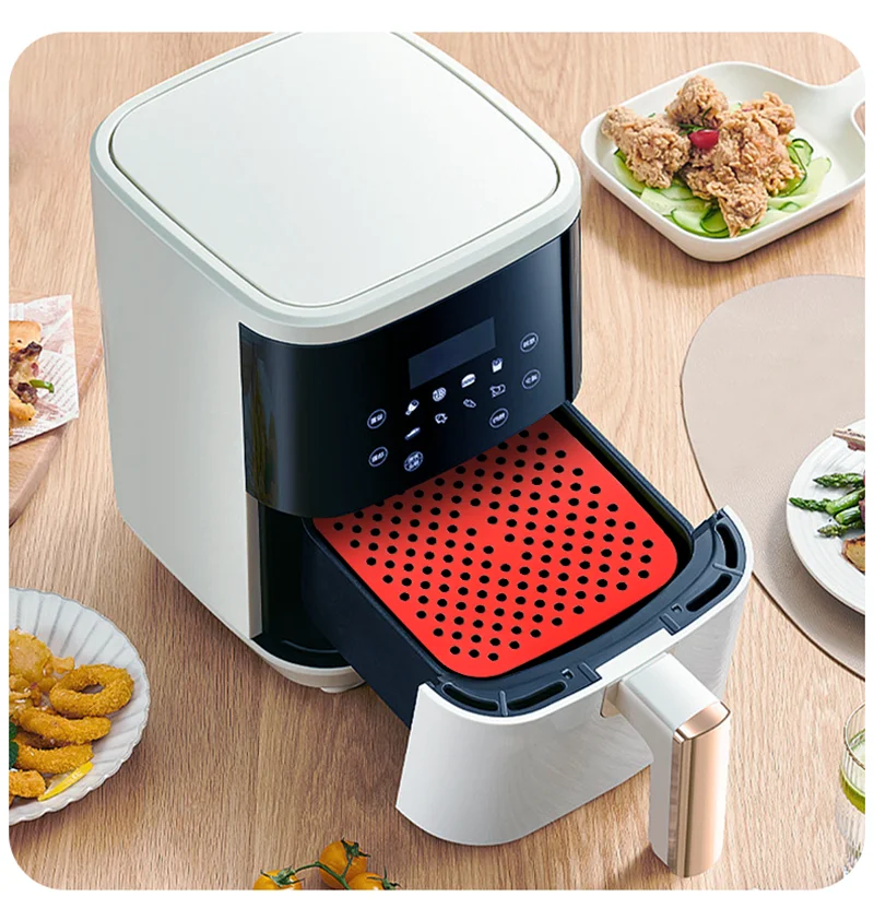Oil Proof Airfryer Accessory Round Square Liner Forro De Freidora Aire for Parchment Paper Replacement Silicone Mat Air Fryer