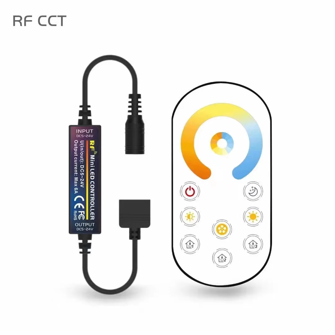 New (DIM/ CCT/ RGB/ RGBW/ RGB+CCT)  RF Full Touch Remote LED Controller