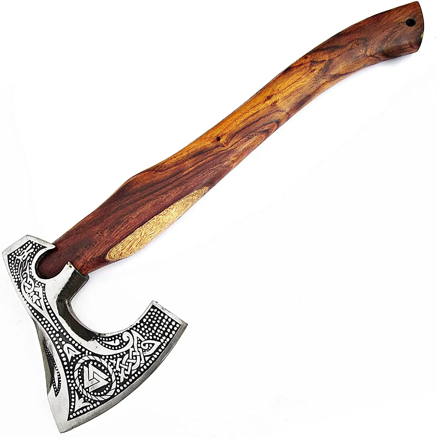 Custom Handmade D2 Steel Hunting Hand Forged Camping Axe Outdoor with rose wood handle
