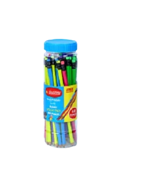Best Selling High Grade 50 HB Floro Pencil Jar with 50 Pencils and 1 Sharpener By Indian Manufacture & Suppliers