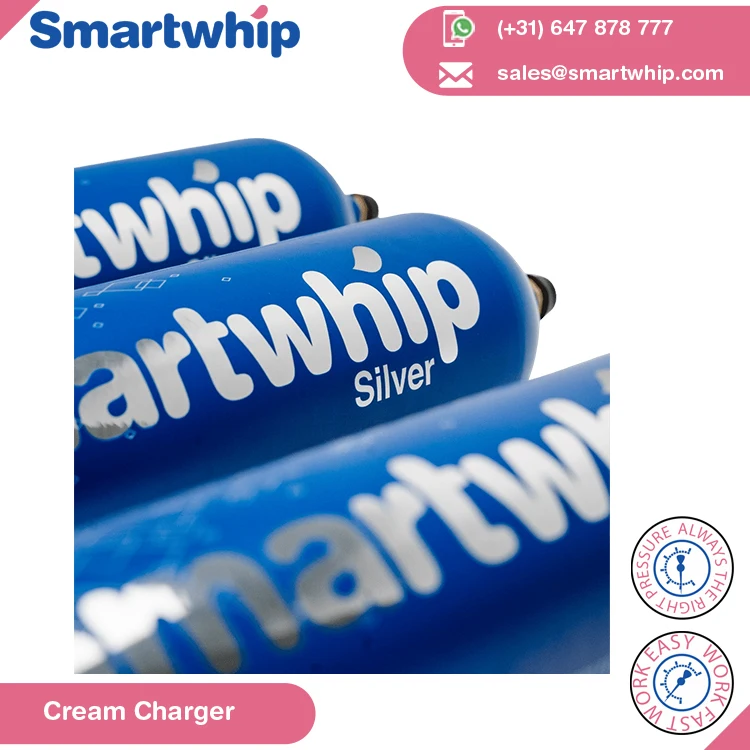Алюминиевый металлический материал 615 г, зарядные устройства Smartwhip Silver Cream для пищевых продуктов из Нидерландов по разумной цене