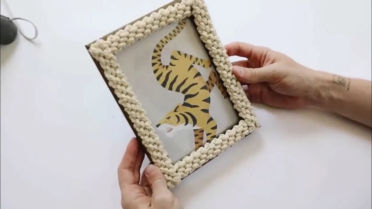 Macrame Wall Hanging Picture Frames Hand Braided Boho Wall Tapestry Hanging Photo Frame For Home Decorations