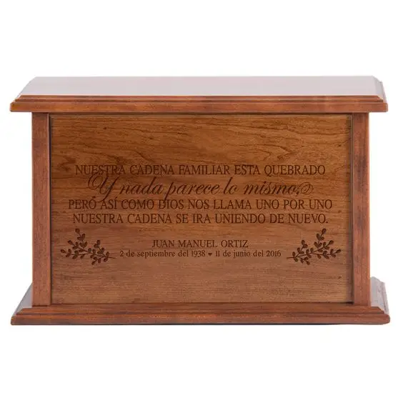 Wooden Casket Coffin Supplies Wooden Cremation Urn Funeral Supplies At Affordable Price 100% Natural Wood ashes Box Adult Urns
